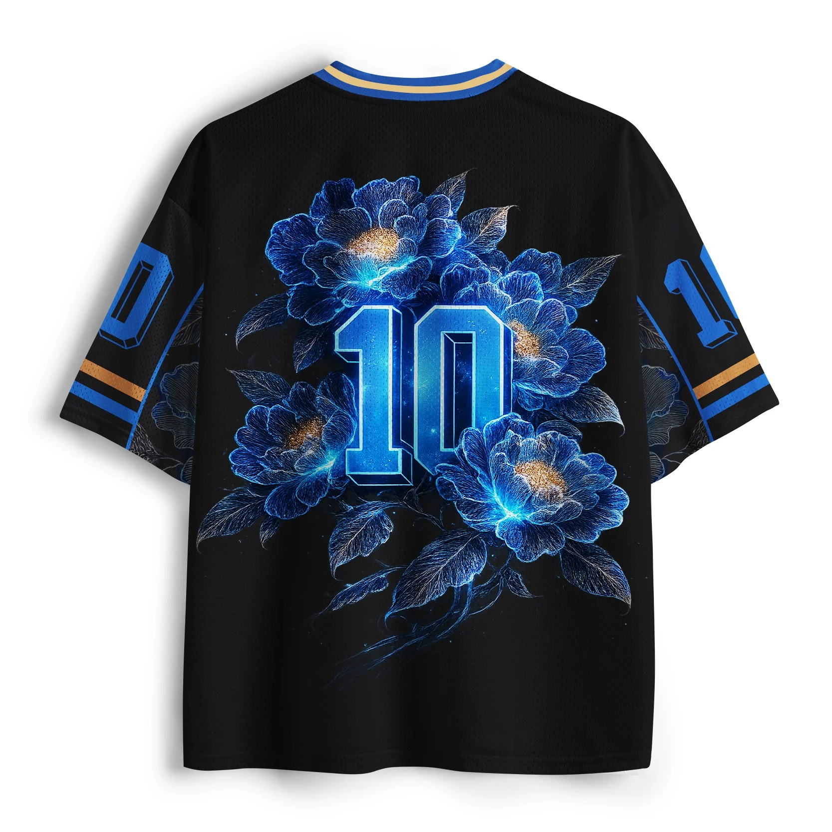Flower Summer Men's T-shirt New Fashionable V-neck Quick Drying Leisure Outdoor Sports Adult and Children's Parent Child T-shirt