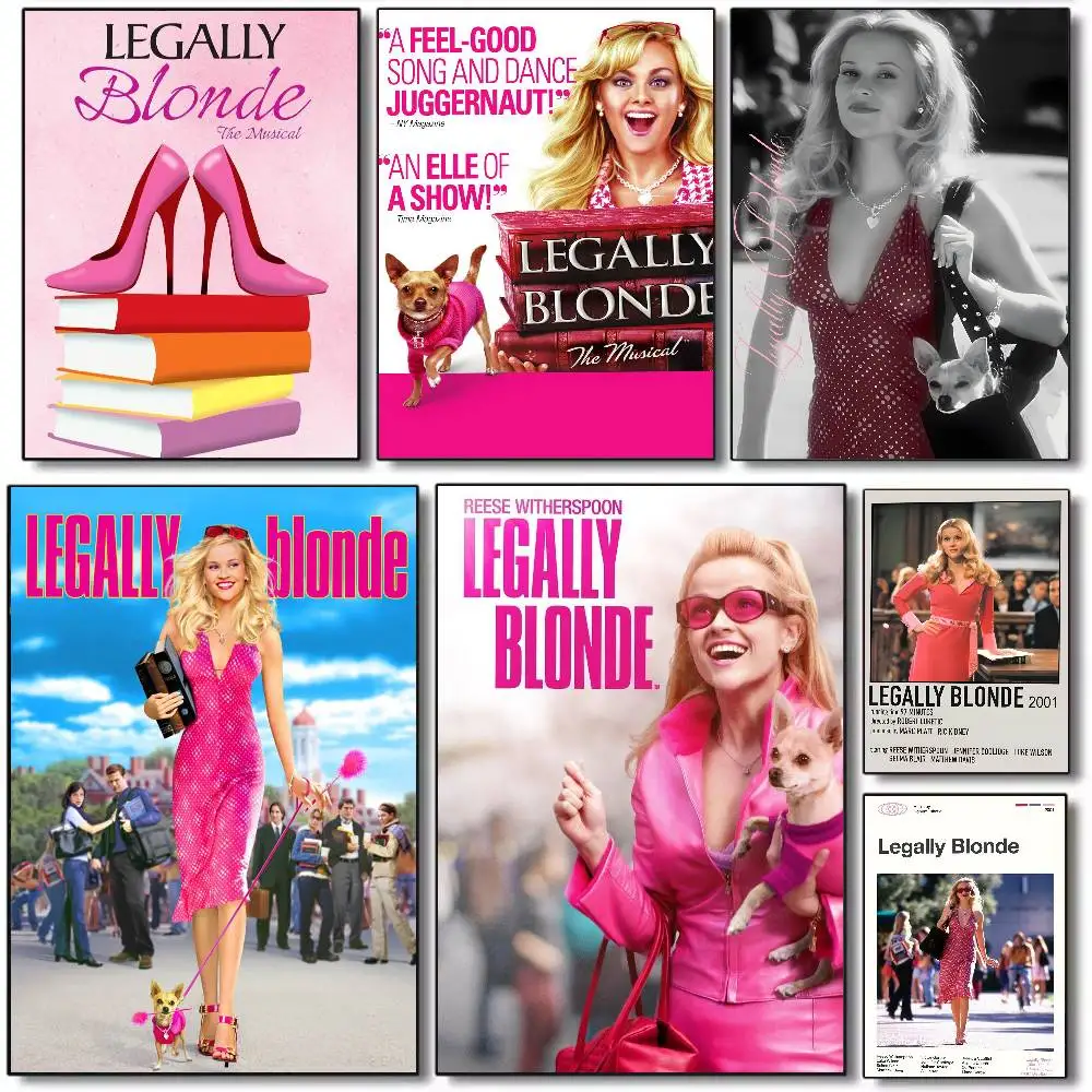 Póster artístico de película L-Legally Blonde, lienzo HD, papel de impresión estética avanzada, arte de pared para decoración del hogar y la sala de estar