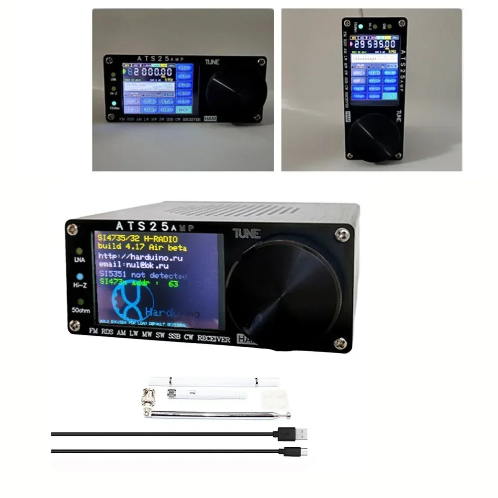 ATS25AMP RDS Receiver  4 17 Firmware  HI Z Mode  Pass Filter Circuit  Compact Size  TYPE C Charging  EVA Storage Bag