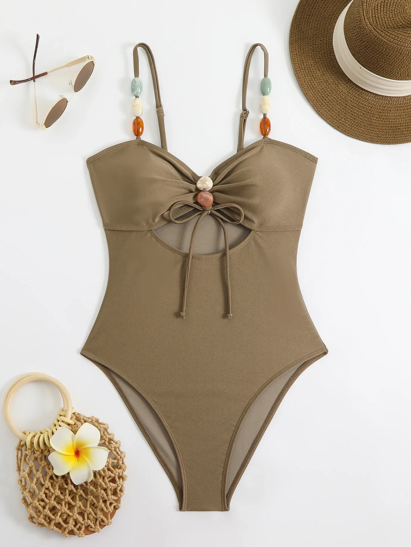 

Women's XXL Size Solid Color One Piece Swimsuit 2025 Summer Beach Bathing Bodysuit Lady's Biquini Comfortable Swimwear