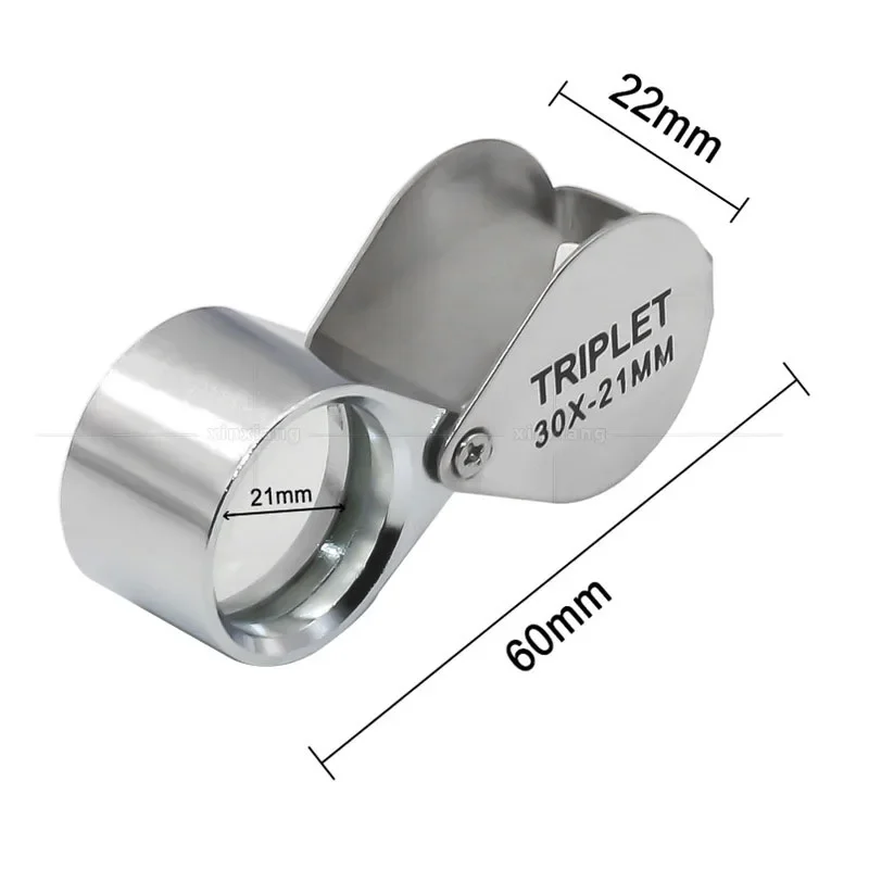 مكبر مجوهرات قابل للطي ، مكبر معدني محمول لقراءة العملات المعدنية ، تكبير 10X 20X 30X ، 10X 40X #2