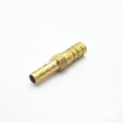 10PCS 4mm 5mm 6mm 8mm 10mm 12mm 14mm 16mm 18mm 20mm 2 Way Straight Hose Barb Brass Pipe Fitting Reducer Coupler Connector