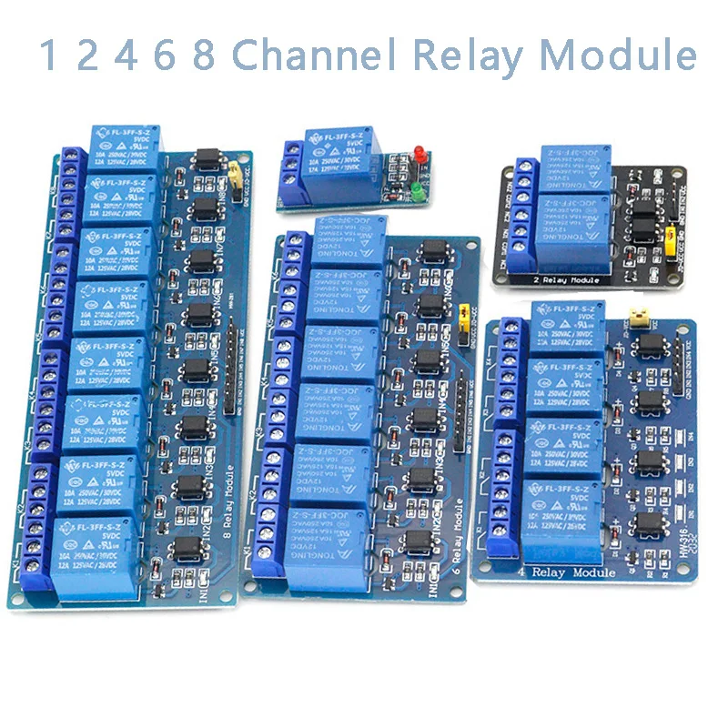 5V 12V 24V 1 2 4 6 8 16 Channel Relay Module Arduino Relay with Optocoupler Relay Output 1 2 4 6 8 Way Relay Module for Arduino