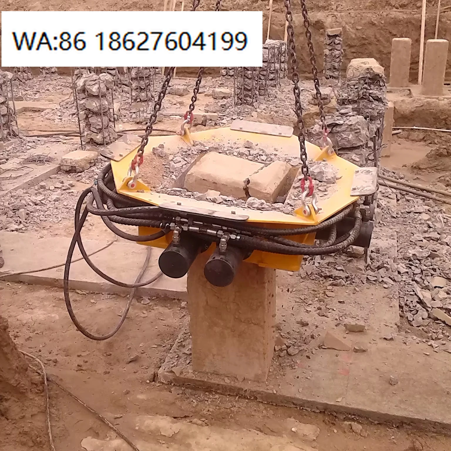 Upgraded Version Square Cutting Pile Foundation Tools Hydraulic Concrete Pile Breaker