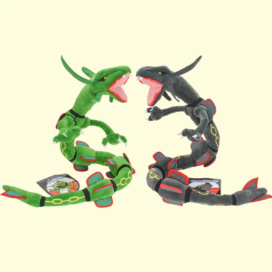 

80cm Genuine Pokémon Rayquaza Sky Dragon Plush Toy Doll Anime Three-dimensional Green Dragon Black Dragon Christmas Gift