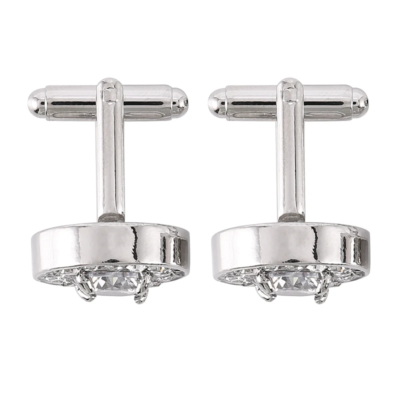 

1 Pair Fashion Diamond Cufflinks Cuff Links Womens Mens Dress Business Wedding Cufflinks Gift Present