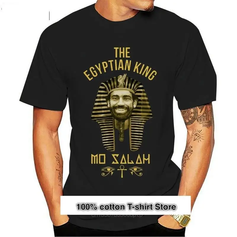 Camiseta negra limitada de Mo Salah 11 para hombre, camisa con cuello redondo, con estilo, rey egipcio, Faraón, nueva moda