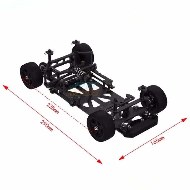 1/10 On Road Frame Mini Chassis 225mm Wheelbase R/C Car Drift Model Diy Modification