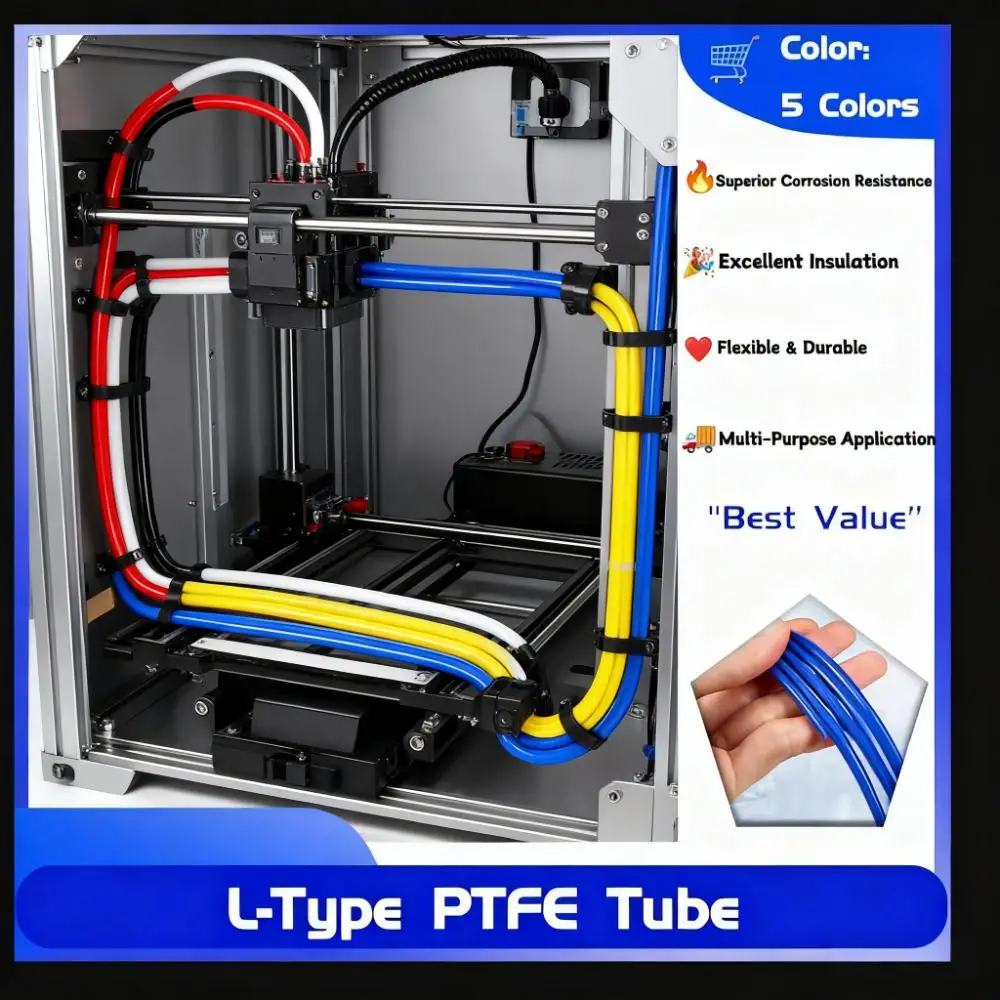 

F46 1~100m 30L - 8L 2.5KV 150V Heat Protector Temperature Corrosion Resistant Pipe Insulated Heat Protector Capillary PTFE Tube