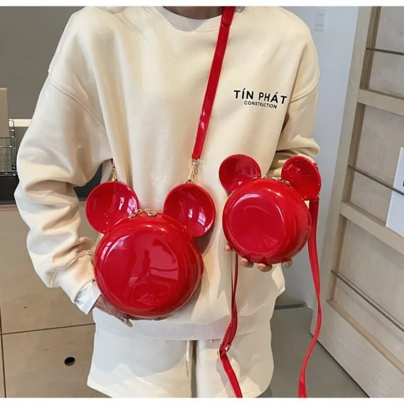 Mickey Disney Bags for Women Anime Handbags Crossbody Kawaii Christmas Shoulder Bag Cute Versatile Mickey Red Bag Birthday Gift