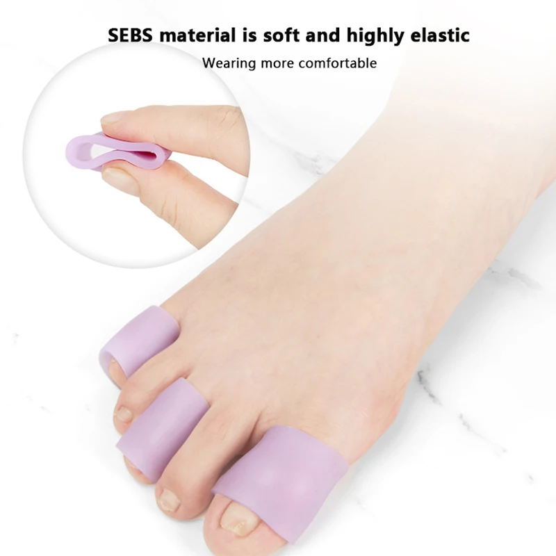 1 Paar Siliconen Voetverzorging Gel Teenbuis Likdoorns Corrector Pinky Beschermer Bunion Mouw Bot Brace Ondersteuning