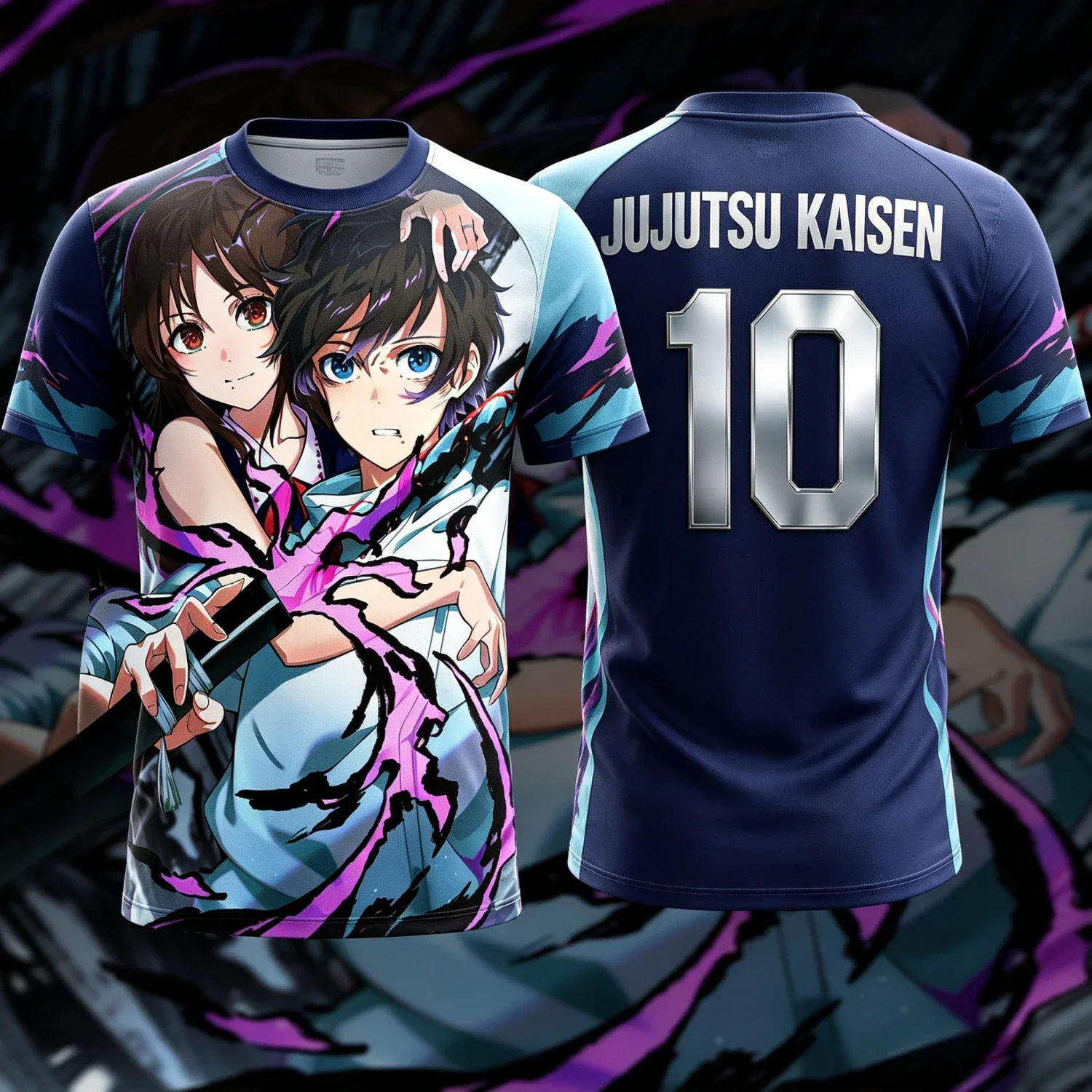 2026 Summer Jujutsu Kaisen Retro Cosplay T-shirt Men's 3D Printed Jiu Jitsu Short-sleeved Family Unisex Children's Sports Shirt
