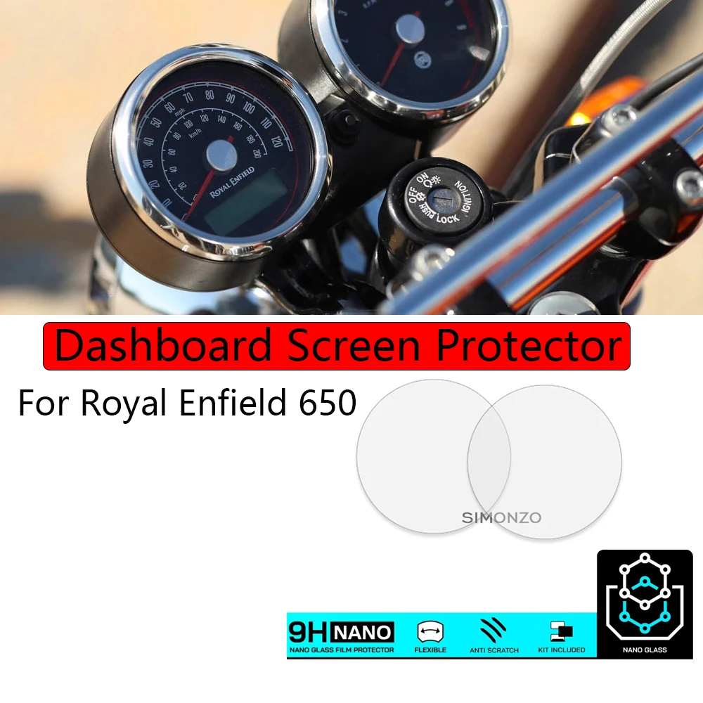 

Motorcycle Dashboard Screen Protector Scratch Resistant PTU Dash Film For Royal Enfield 650 Interceptor Continental GT 2018