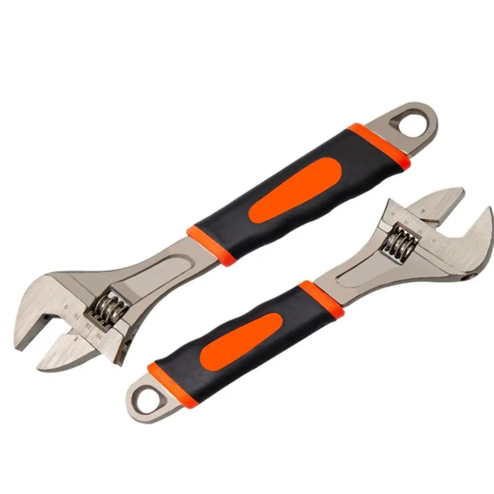 

8-12 Inches Versatile Adjustable Wrench High Hardness Large Open Diameter Open-end Spanner Durable Multi-function