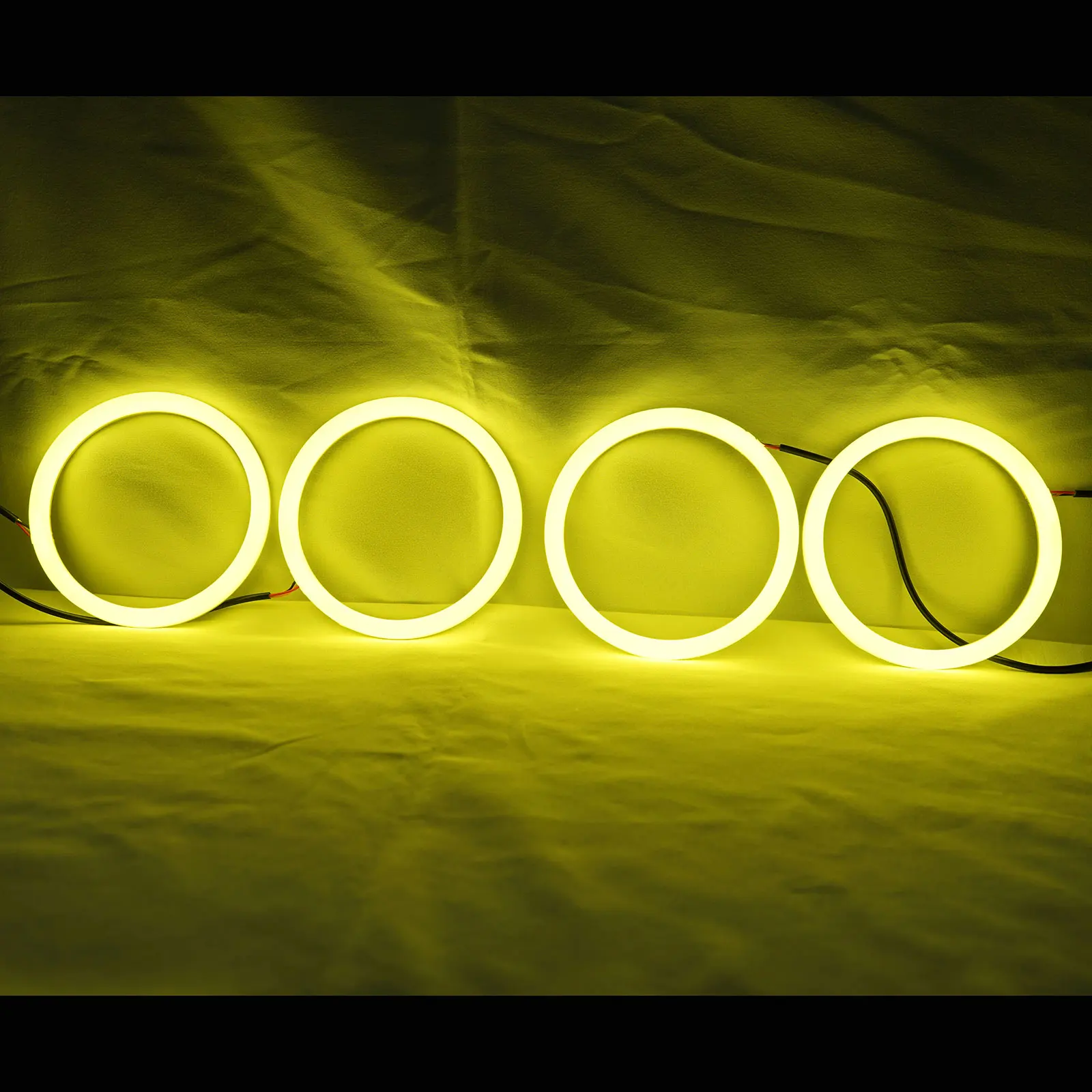 CSL Yellow DRL Angel Eyes Double Color Running Light Halo 70mm 80mm 90mm 100mm 106mm 120mm 160mm