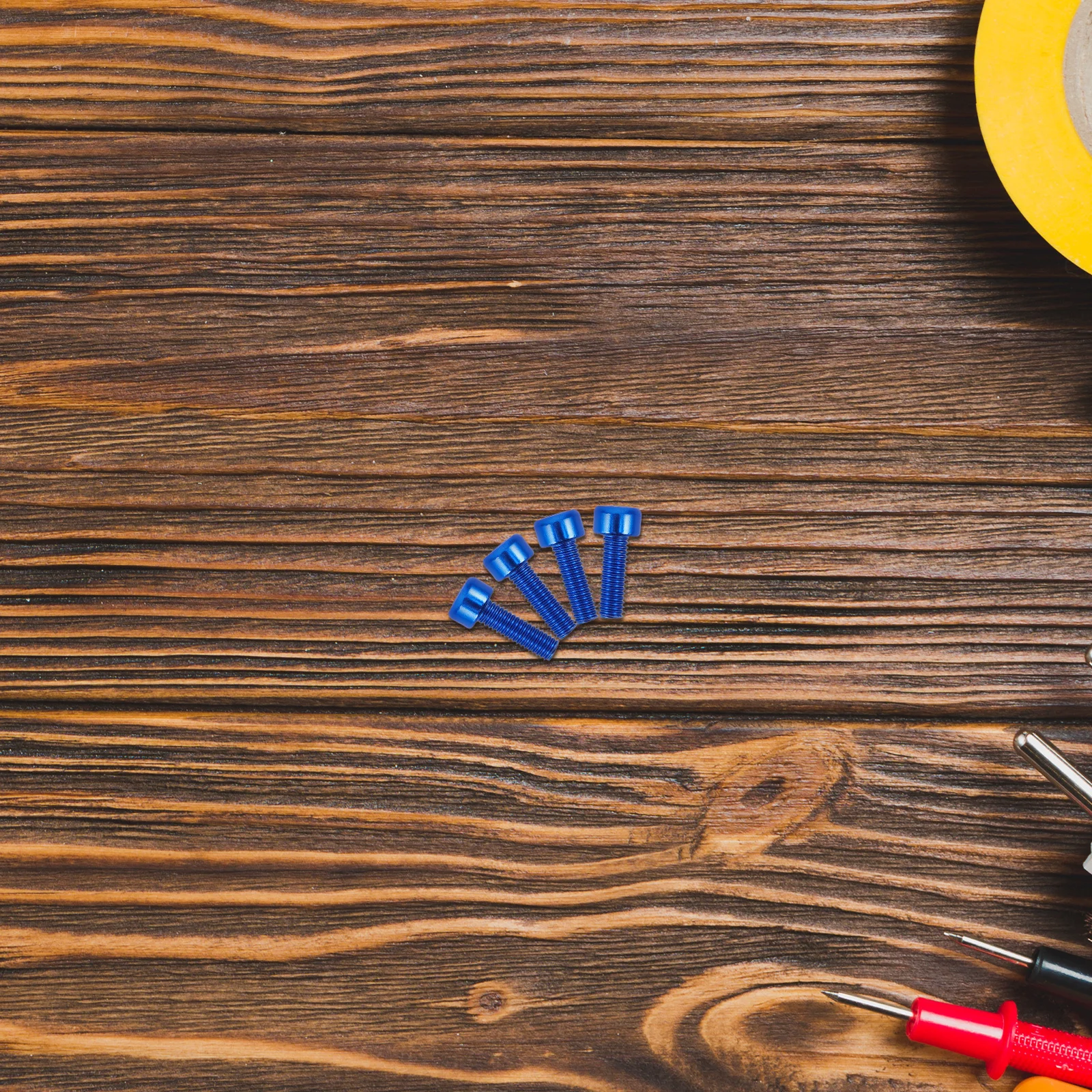 

4pcs M5*15Mm Aluminum Bicycle Screws Blue For Water Bottle Cage Mounting Fixed Gear Folding Electric Bike Durable