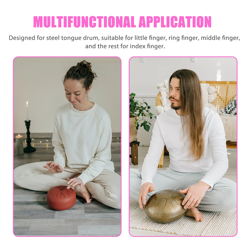 

8 Pcs Drumstick Finger Cover Sleeves Picks Steel Tongue Musical Instruments Cots Silicone Hand Thumb Percussion Covers