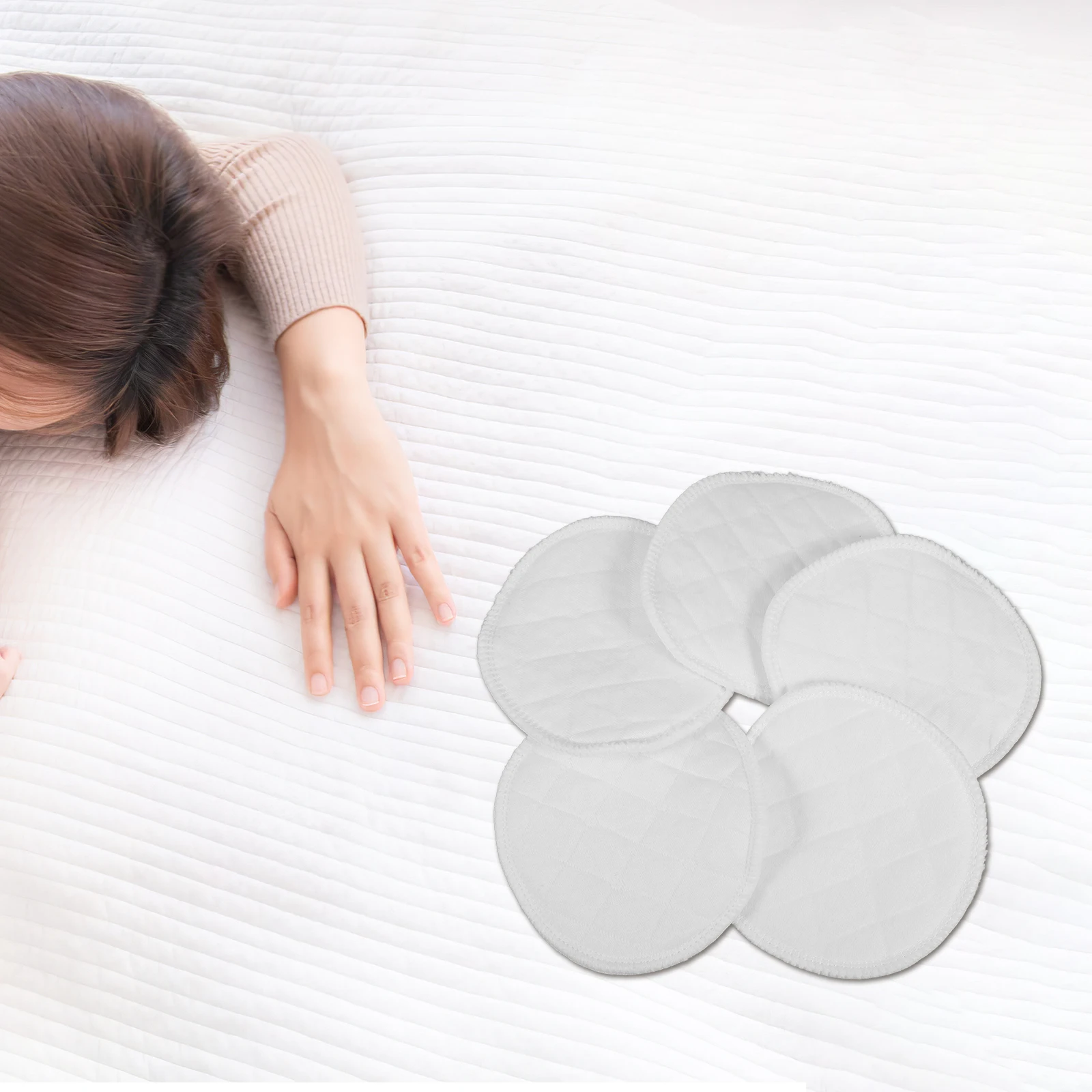 

10 PCS Washable Breast Pads Nursing Extra Large Nipple Covers Cotton Padd for Women Breastmilk Leaking