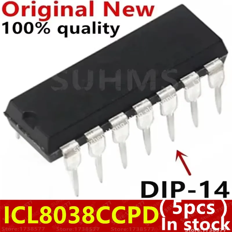 (5piece)100% New ICL8038CCPD ICL8038 8038CCPD DIP-14