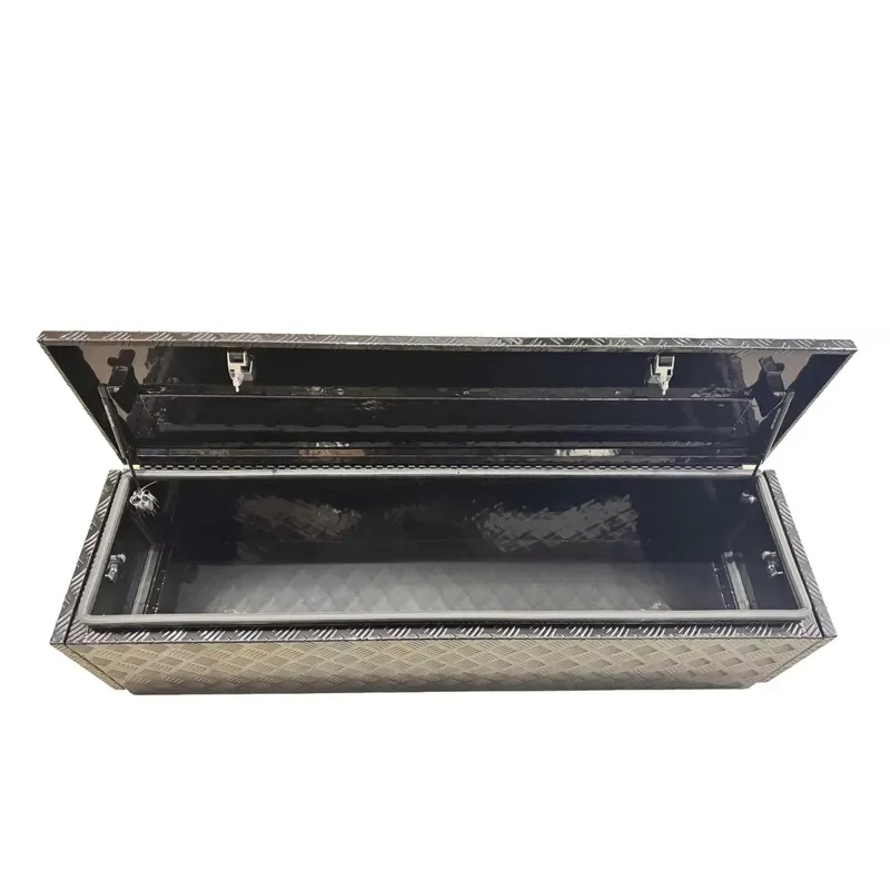 Black Aluminum Alloy Custom Lightweight Toolbox Storage for Caravan Camper Trailer Outdoor Waterproof Lockable Dustproof Box