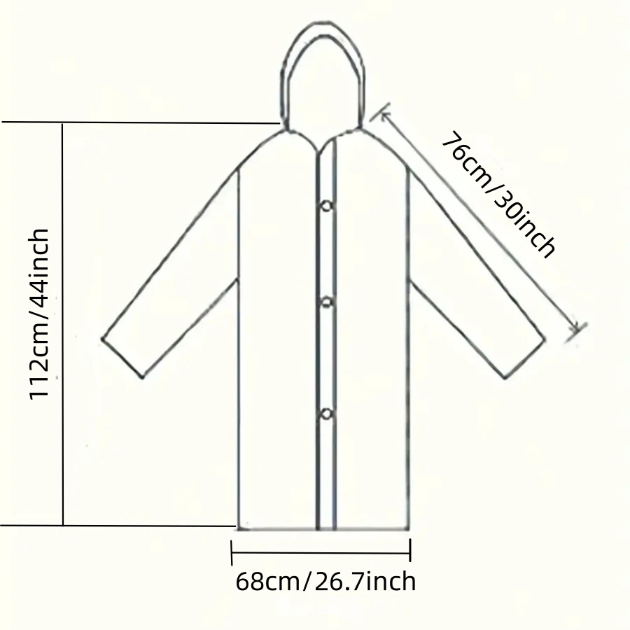 Extra-Durable Raincoat - Thickened EVA, Windproof & Waterproof, Full-Body Protection - Ideal for Outdoor Cycling & Portable Conv