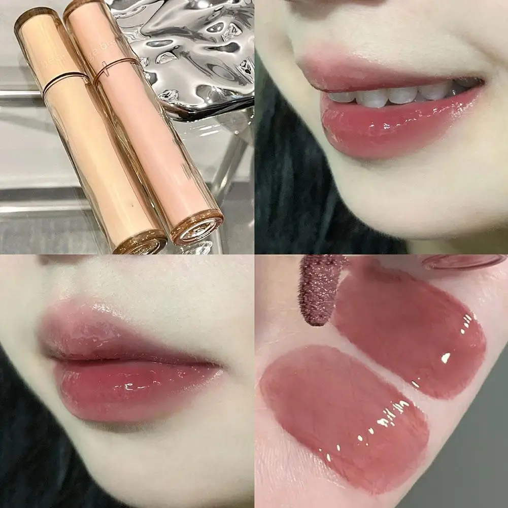 Lápiz labial brillante y sedoso, 1 piezas, bomba de oso Gege, Bálsamo hidratante para labios, antiadherente, cómodo, taza de agua, Sheen S9P0