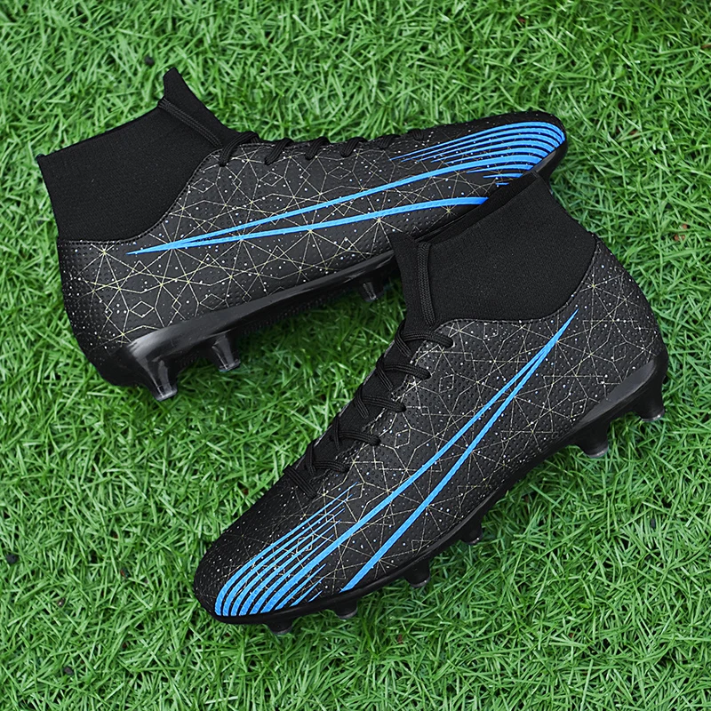 Outdoor Exercise Men Soccer Training Shoes Breathable Hollow Design Flexible Sole Daily Running Sports Shoes