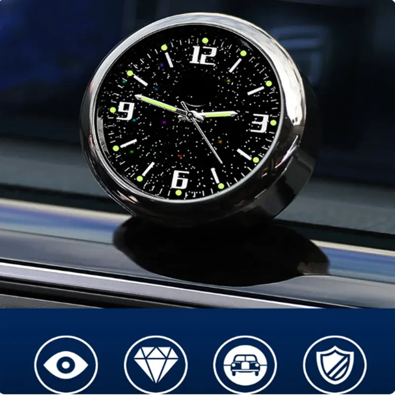 Car Clock Watch Modified Car Interior Electronic Quartz Watch Car Decoration with logo For Toyota Benz Audi Peugeot Skoda