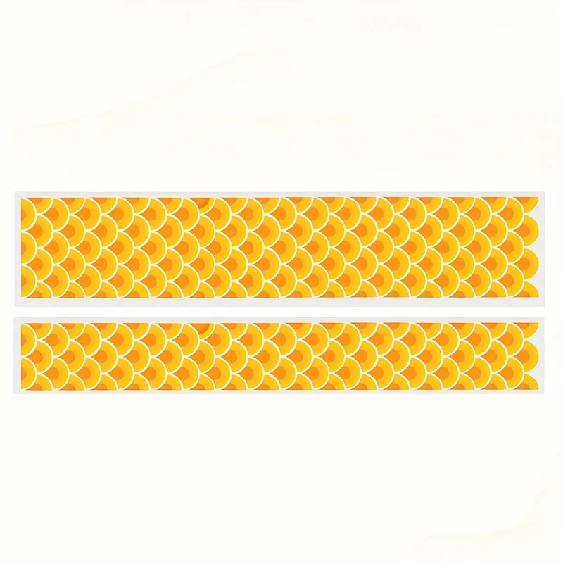 2Pcs/set Dragon Scale Pattern Vinyl Sticker Vibrant Waterproof Scratch-Resistant Decal for Motorcycle & Bike