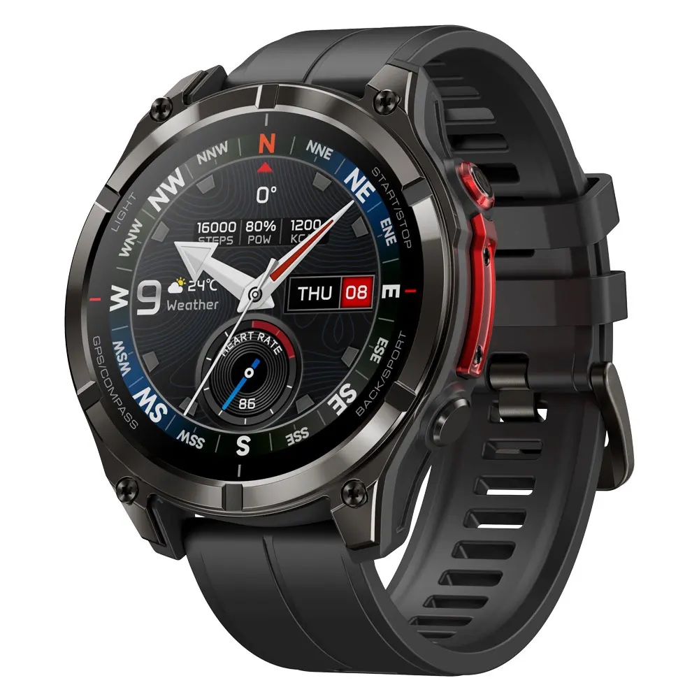 2026 Zeblaze Stratos 4 Pro GPS Smartwatch 1,43'' AMOLED-Display Zweifarbige Taschenlampe Musikspeicher 170+ Trainingsmodi Smartwatch