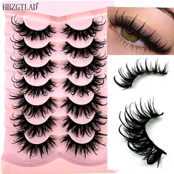 New Design Wet Manga Lashes Little Devil Anime Cosplay Natural Wispy Fairy Cross Lashes 3D fluffy Eyelash Extensions Makeup Tool