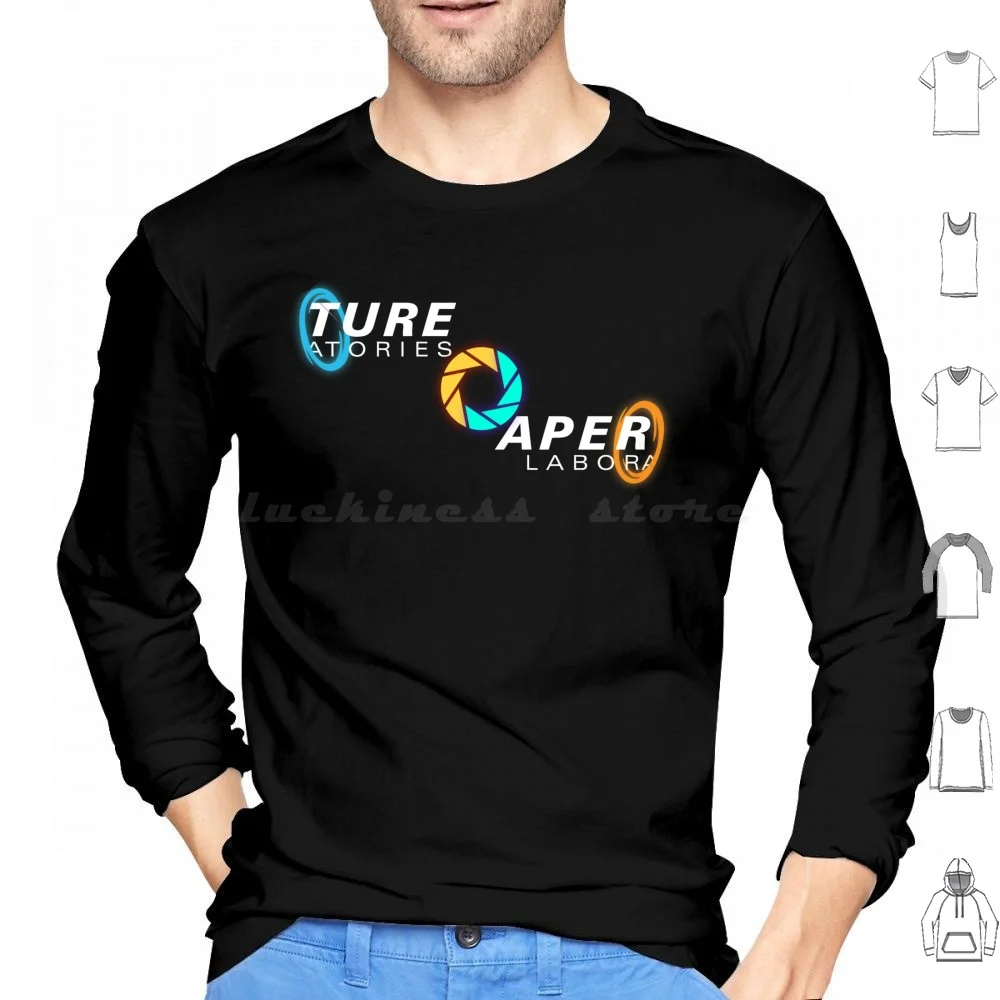 

Portal Aperture Science Logo With Portals Hoodie Cotton Long Sleeve Half Life Half Life 2 Valve Portal Portal 2 Gordon