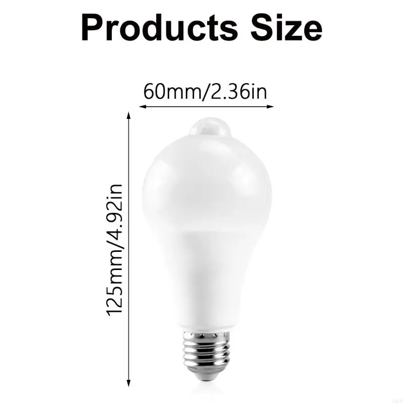 Lâmpada LED detecção humana com economia energia 16FB com recurso detecção corporal, base E27