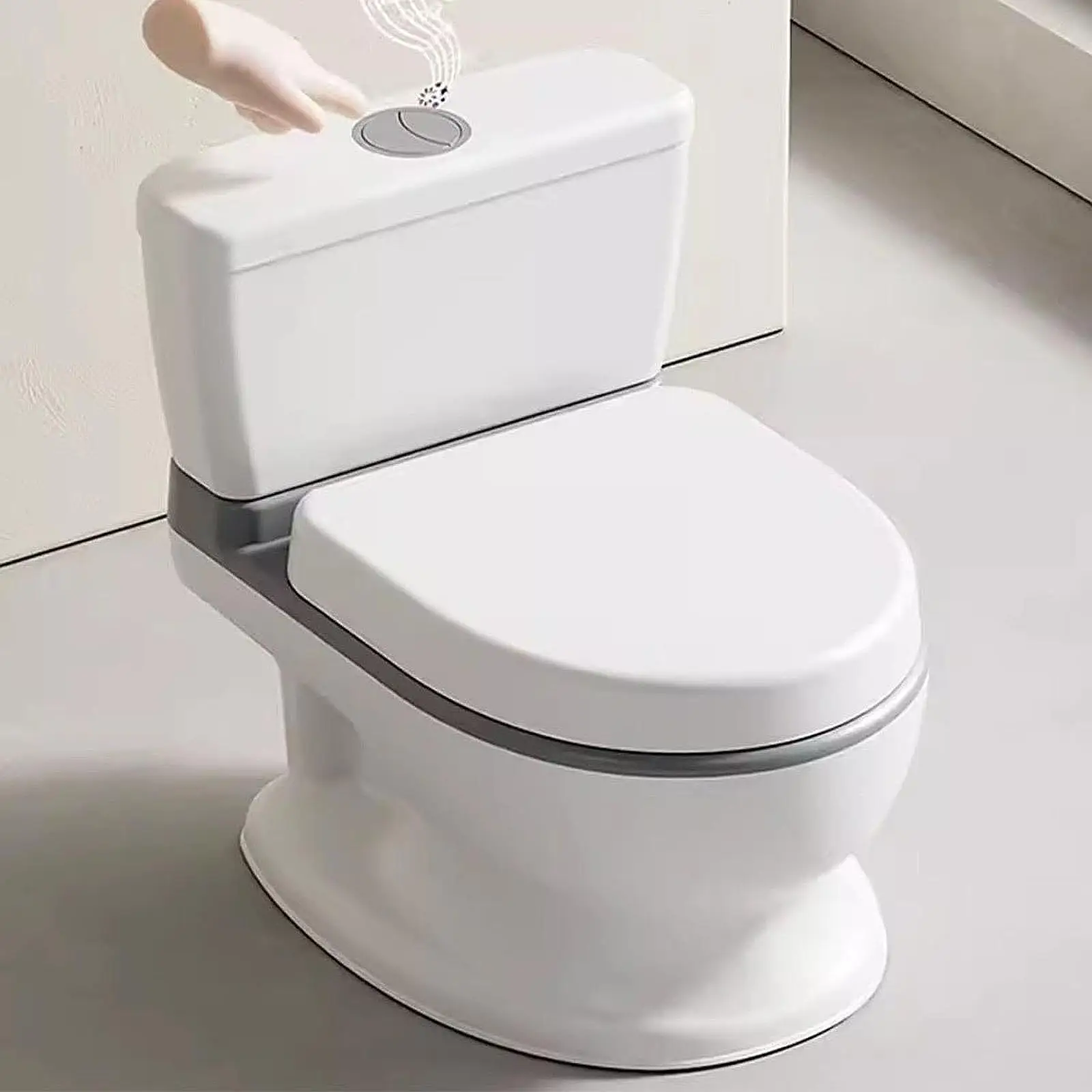 مدرب وعاء المرحاض القابل للإزالة، مع صوت دافق، كرسي نونية، مقعد للأطفال الأولاد والبنات والرضع #4