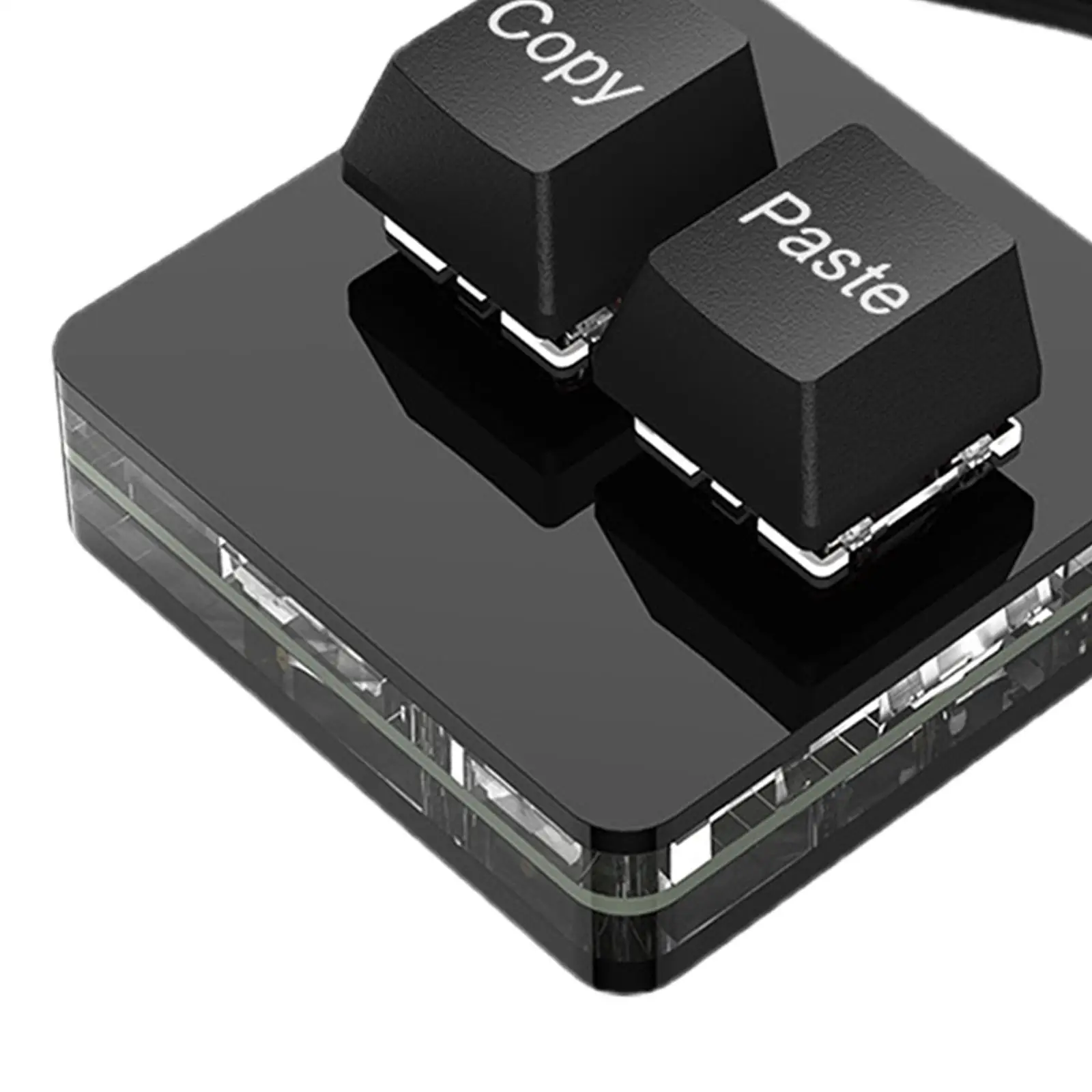 Copy and Paste 2 Key Keyboard with RGB LED Backlit USB Wired Red Axis Mechanical Gaming Keyboard for Programming Gaming Switch