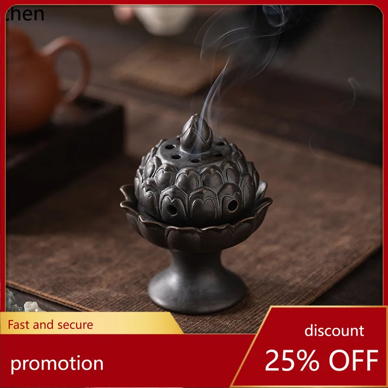 

Cz burner ceramic lighthouse ancient style zen small aromatherapy burner for home indoor sandalwood tea ceremony small ornaments