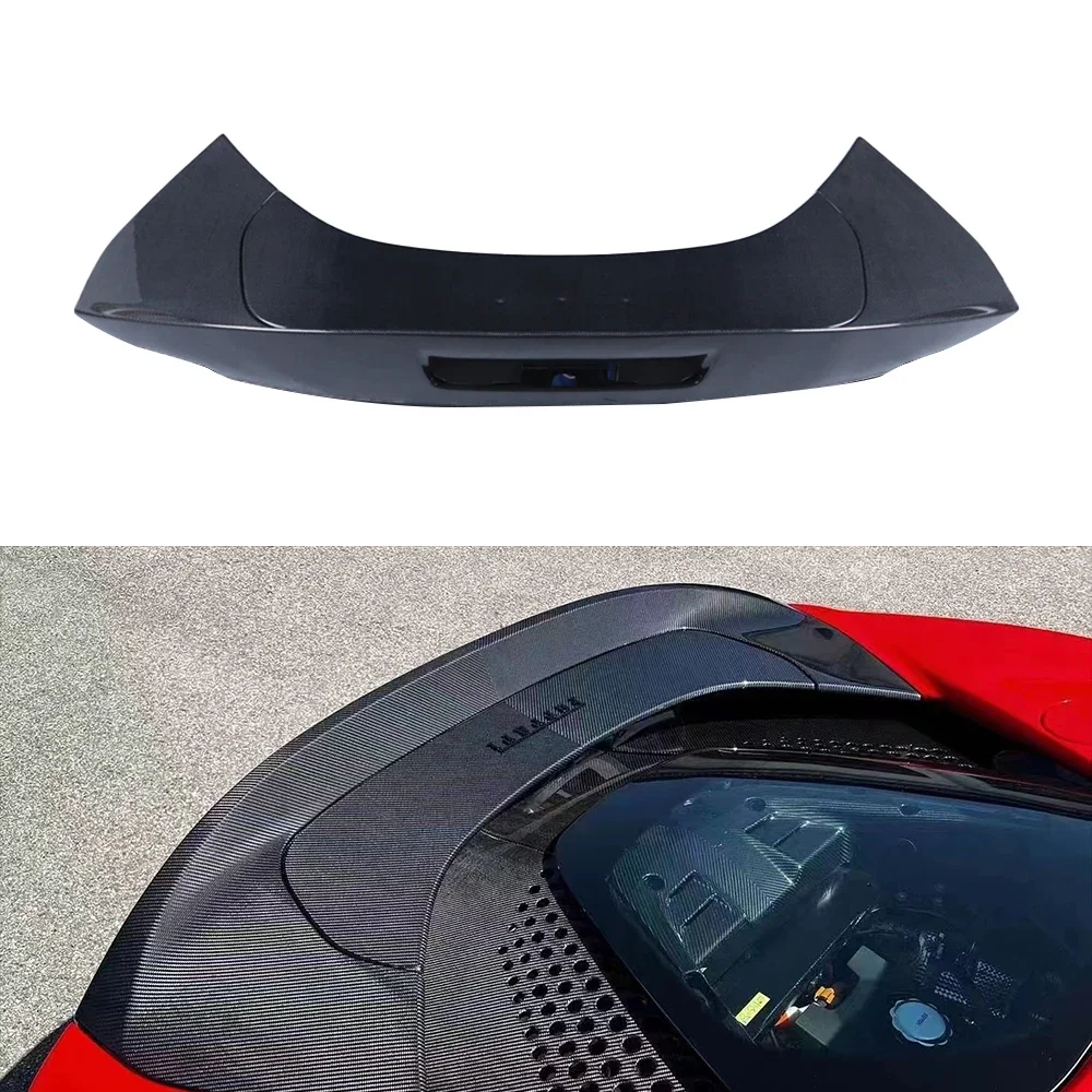 For Ferrari SF90 High-quality Genuine Dry Carbon Fiber Tail Rear Spoiler Rear Wing Car Accessories Decoration Body Kits Trim