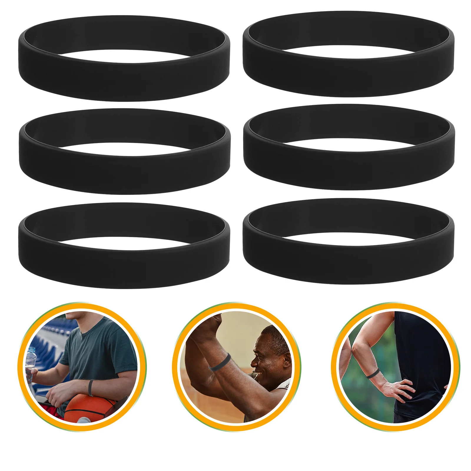 

25pcs Silicone Stretch Wristbands for Men Women Kids Festival Sports Party Rubber Bracelets Unisex Accessory