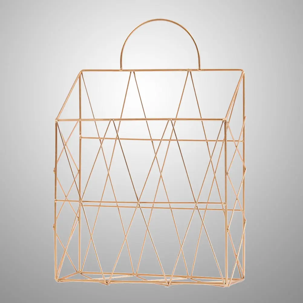 Heavy Duty Resistant Metal Magazine Holder Wall Mounted Hanging Book Basket for Newspapers Documents Home view 4