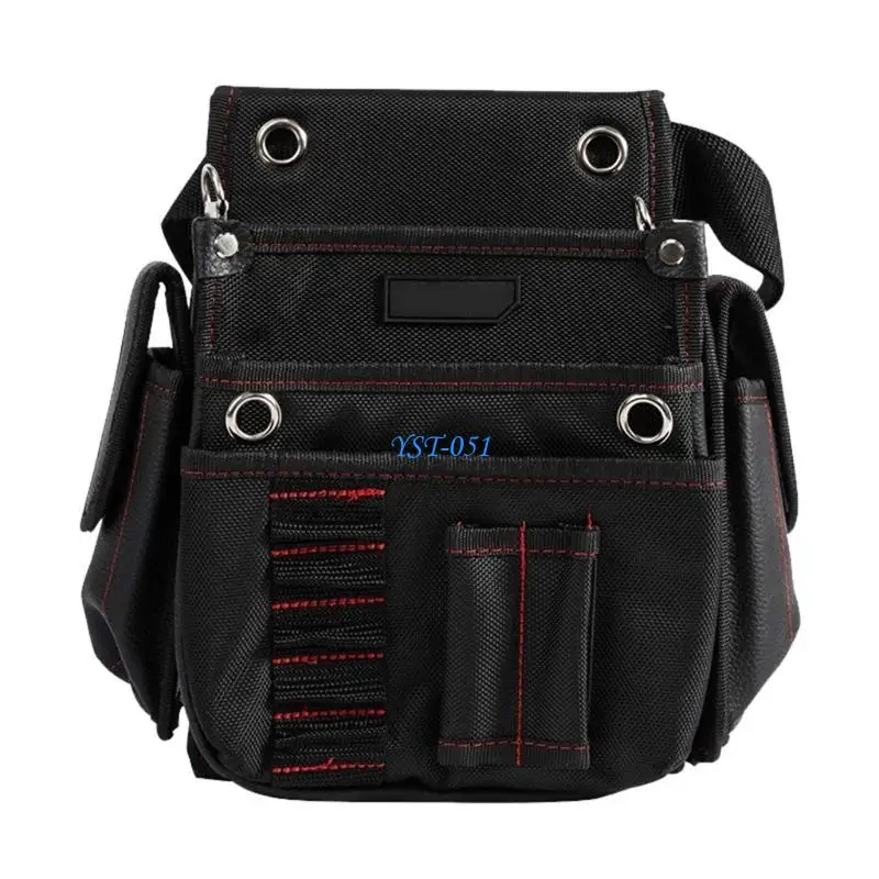

E15A Multi Pocket Tool Waterproof Waist Belt Tool Bag with Adjustable Belt Waist Pack for Electrician Work