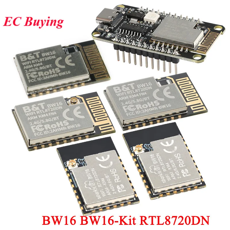 2pcs/1pc BW16 BW16-Kit RTL8720DN WiFi Bluetooth-compatible Development Board NodeMCU Wi-fi Wireless Module I2C UART Interface