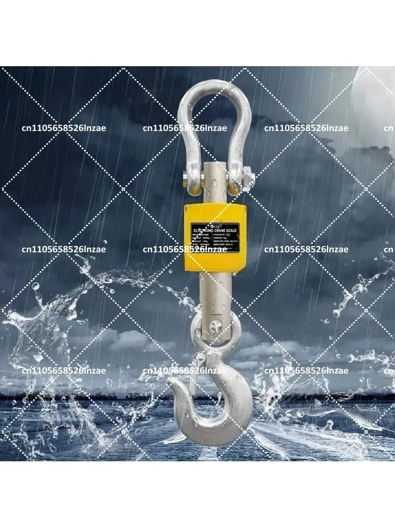 Professional Digital Crane Scale 10T 1T 5000KG Waterproof Dustproof High Precision Wireless Weighing Hook