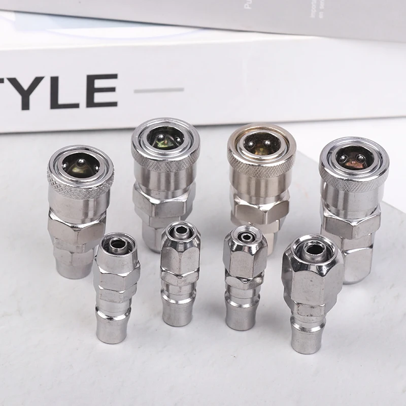 1pc European EU Type Pneumatic Fitting Connector Quick Coupler For Air Compressor Hose Barb Nozzle SH PH 6/8/10/12MM