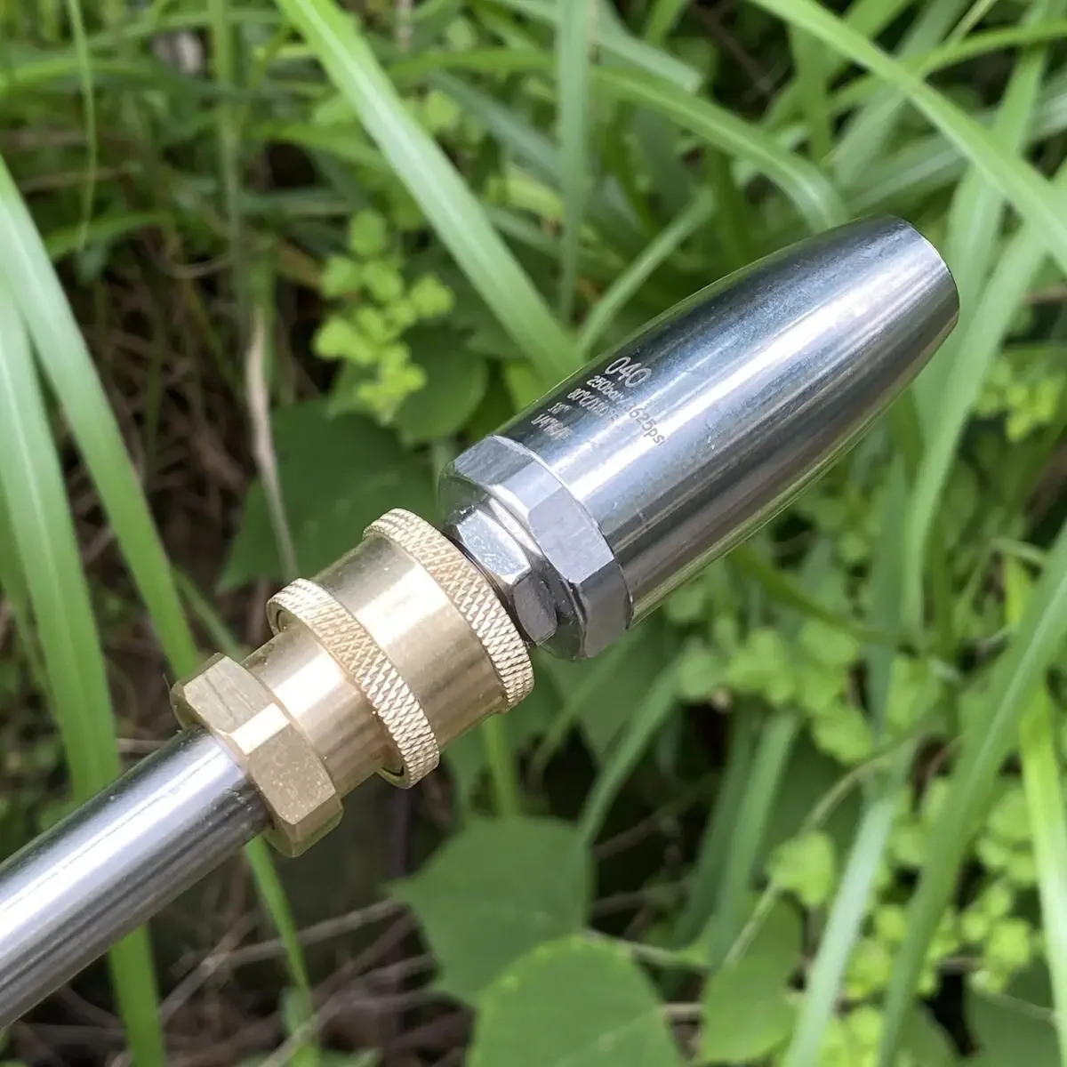 1/4 빠른 연결 스테인레스 스틸 3625 PSI로 온수 및 냉수 회전하는 압력 와셔용 터보 노즐