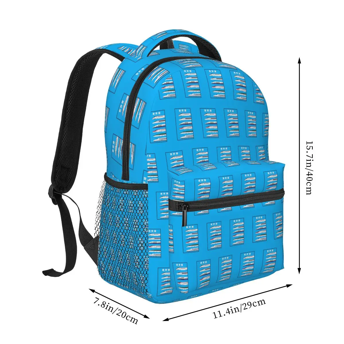 Japanese Shinkansen Bullet Trains Backpack Student Boys Girls BookBag Kids School Bag Computer Shoulder Bags for Men Women