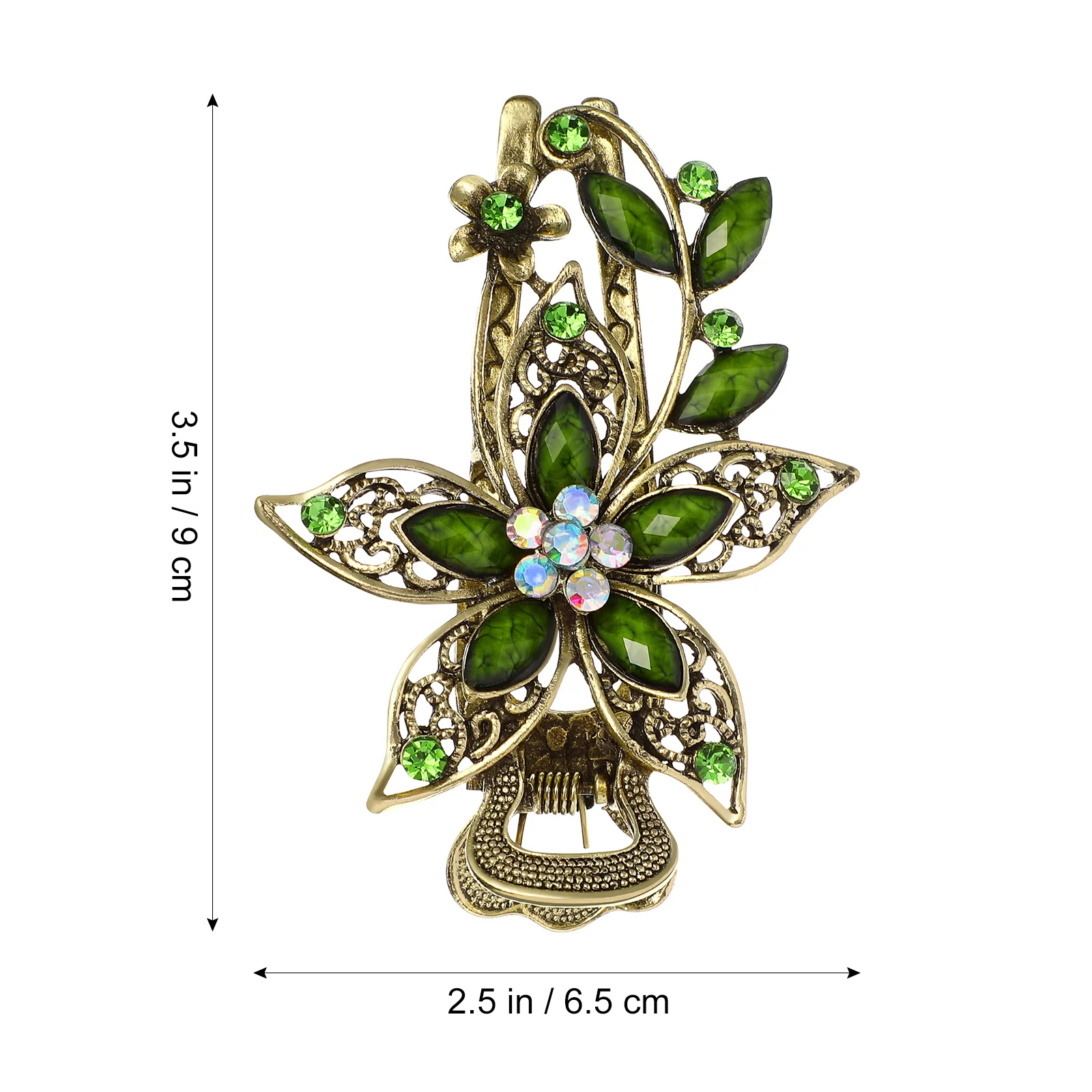 Rhinestone Hair Accessories Flower Clip for Women Barrettes Clips Petal Headwear Miss Women's Pin Claw