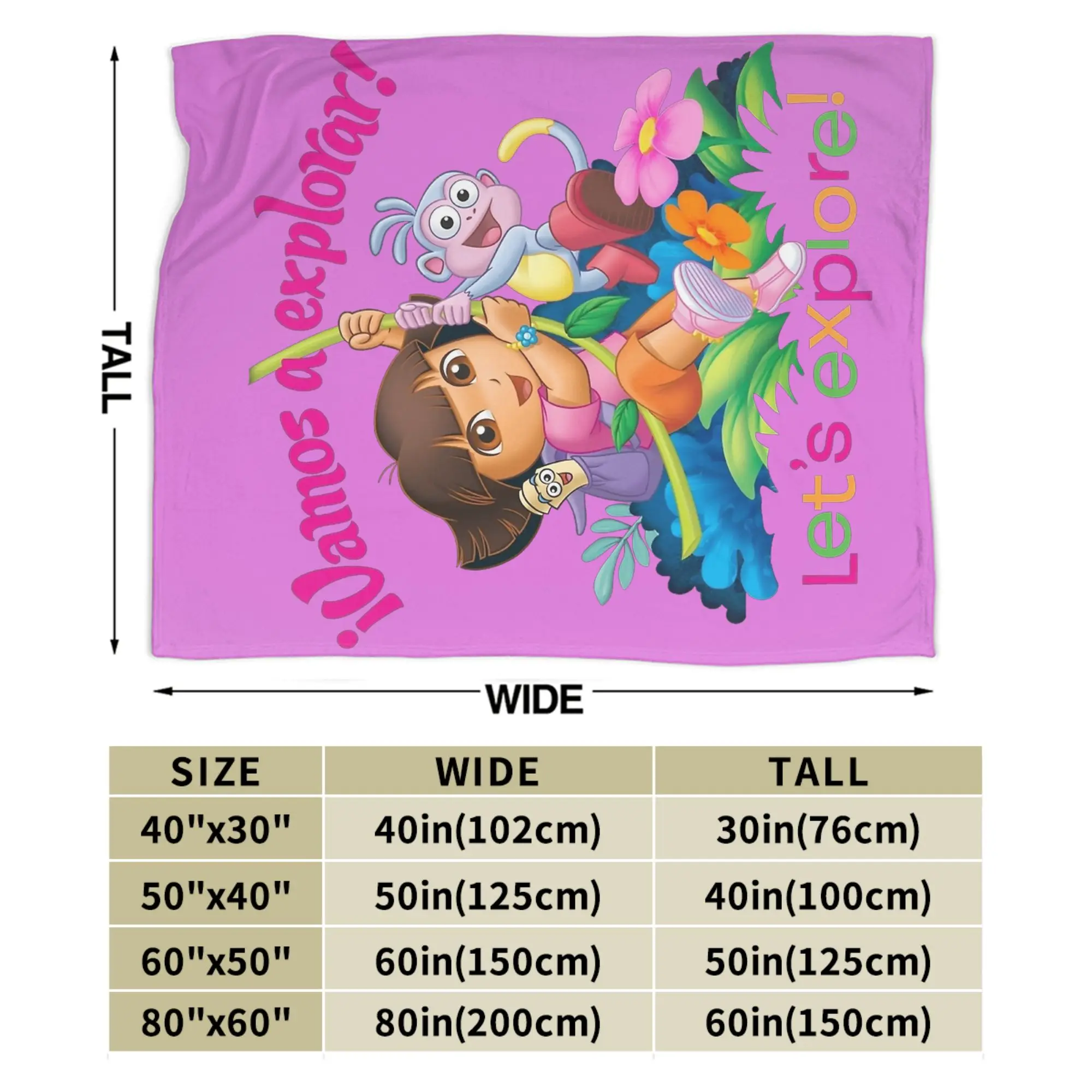 د-دورس فاموس اكسبلورر! دورا وأحذية بطانية صوف مضحكة قابلة للتنفس لتزيين نسيج صالة الفراش، #4