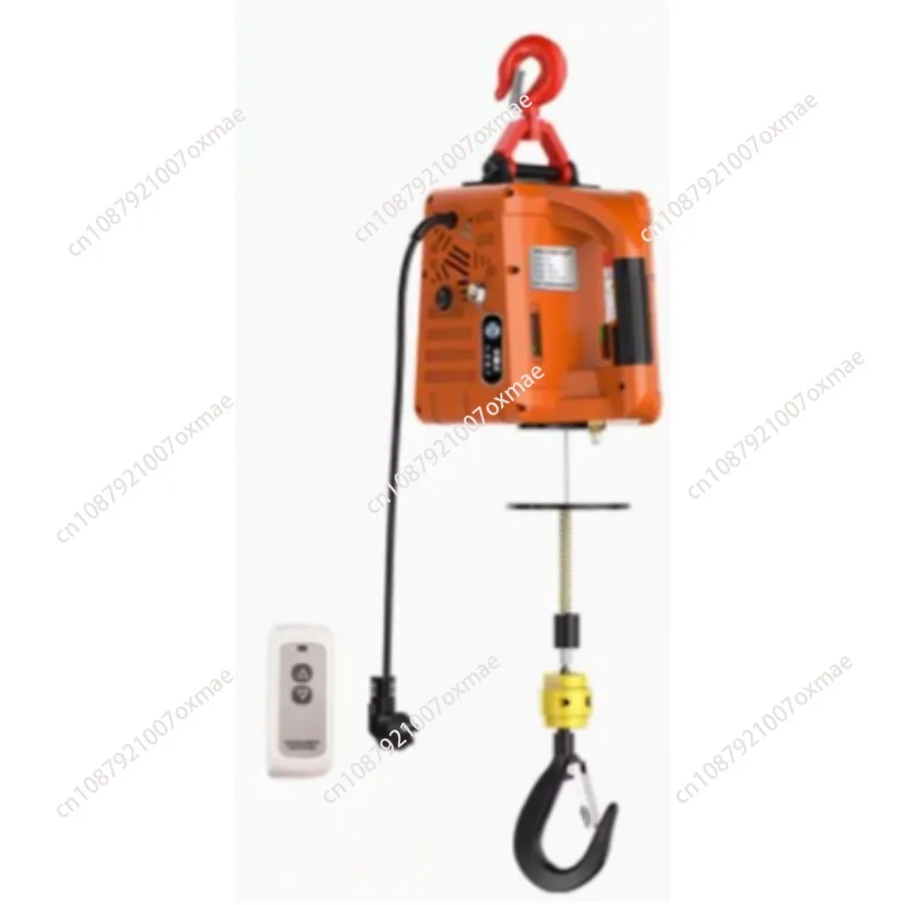 220V Mini Electric Hoist Lifting Tools windlass 500KG 110V Electric Winch Wire Rope Hoist Portable electric traction hoist