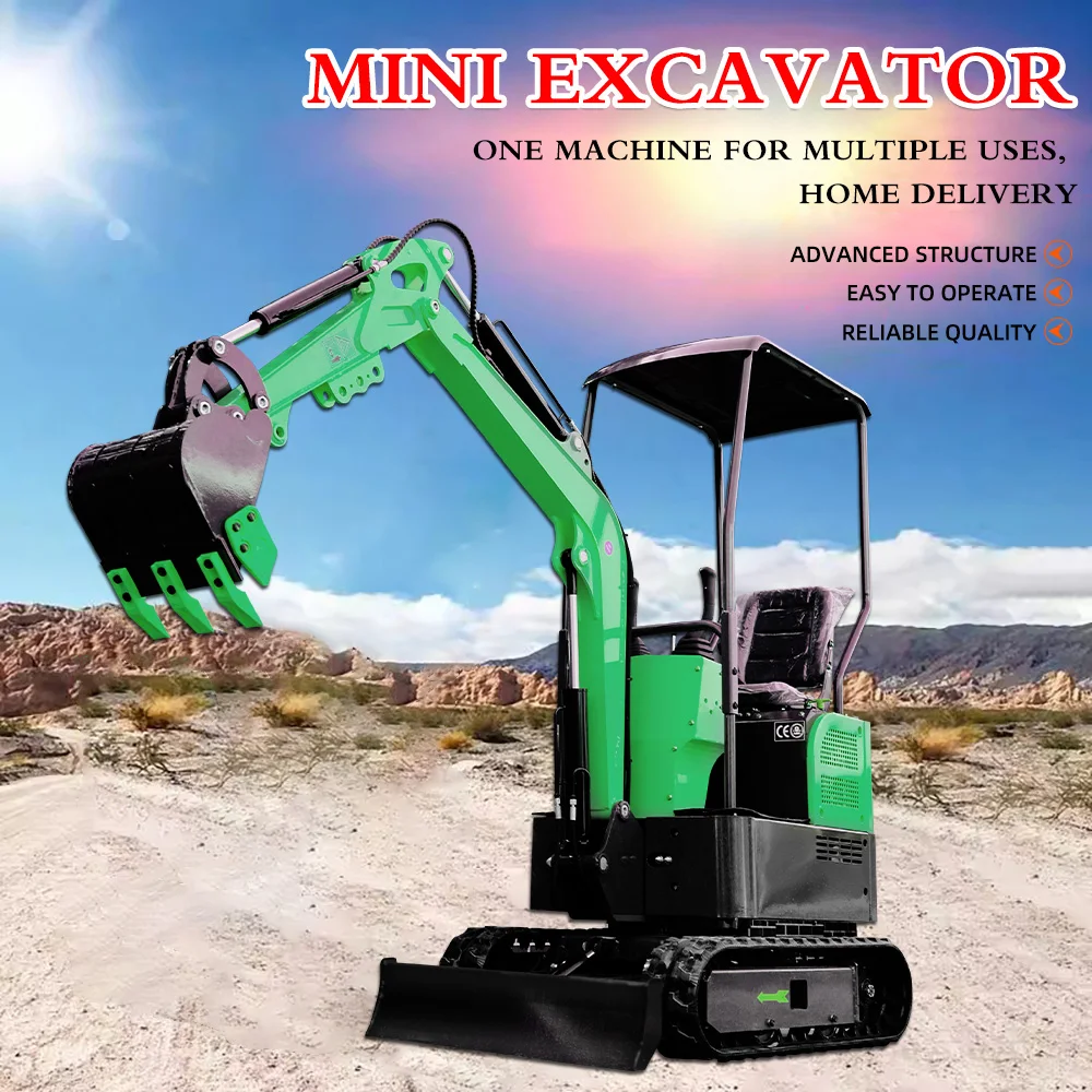 

﻿ Мини-экскаватор 2T, компактный дизельный двигатель, небольшой экскаватор с гидравлической системой, микроэкскаватор для дома, сада, строительства, Diggi