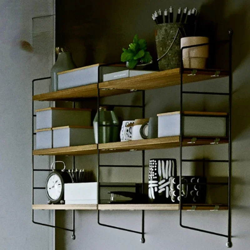 

Multi-layered decorative wall shelving with high load-bearing capacity and diversified Iron structured storage holders